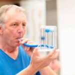 imagem paciente realizando exame para Reabilitação Pulmonar.